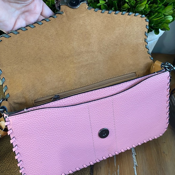 Coach Georgie Whipstitch Colorblock Leather Shoulder/Crossbody Bag - Picture 13 of 15